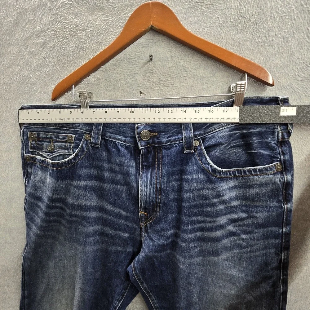 True Religion Men Jeans 40 Blue Denim GENO Flap Relaxed Slim‎ 31
